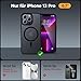 Miracase für iPhone 13 Pro Hülle für Magsafe[mit Panzerglas] [TOP Militärschutz & Magnetkraft] Stoßfest Kratzfest mit Samtiger Haptik Handyhülle für iPhone 13 Pro 6,1", Matt-Schwarz