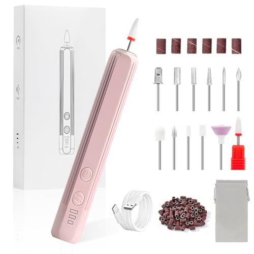 Lima Electrica Uñas,Kit de Manicura y Pedicura Eléctrico,Torno para Uñas Profesional,Set de Manicura y Pedicura Eléctrico,Carga USB,Velocidad Ajustable, Adecuado para Manicura,Pedicura