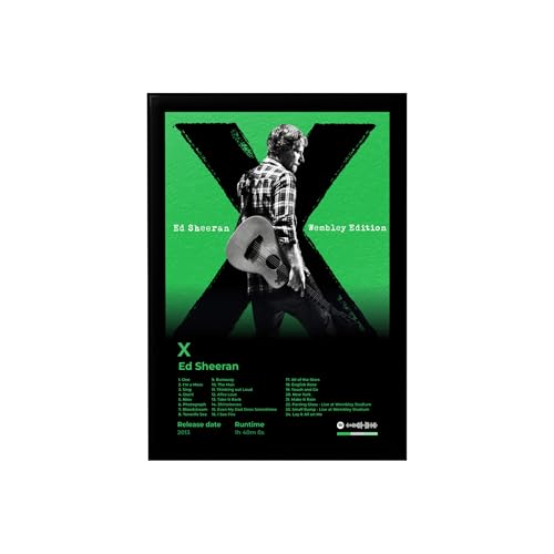 Image of BLINKART ED SHEERAN- X Wall Photo Frames | Wall Art for Bedroom, Living Room, Studio or Office | Album Cover Print with Spotify Song Link QR Code | Gift for Fans - 8x12 In