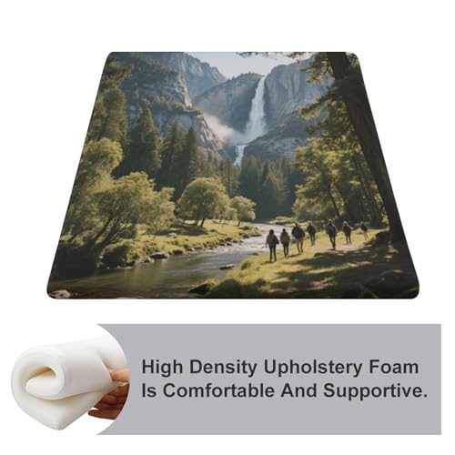 Cojín para silla de exterior ergonómico con relieve de cascada y valle texturizado 4