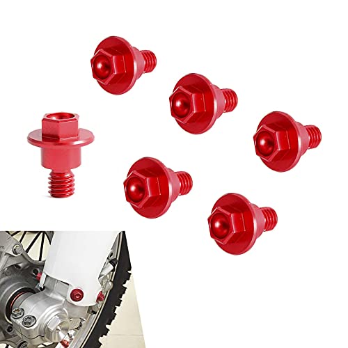 NICECNC 6PCS Fork Guard Bolt Set Compatible with Honda CR125/250R 85R/RII 97-07 CRF150R 07-21 250R/X 04-21 450R 02-21 450RX/250RALLY 17-20 450X 05-21 250L/M 12-20 Replace 90113-KZ3-000/90113-MAC-780