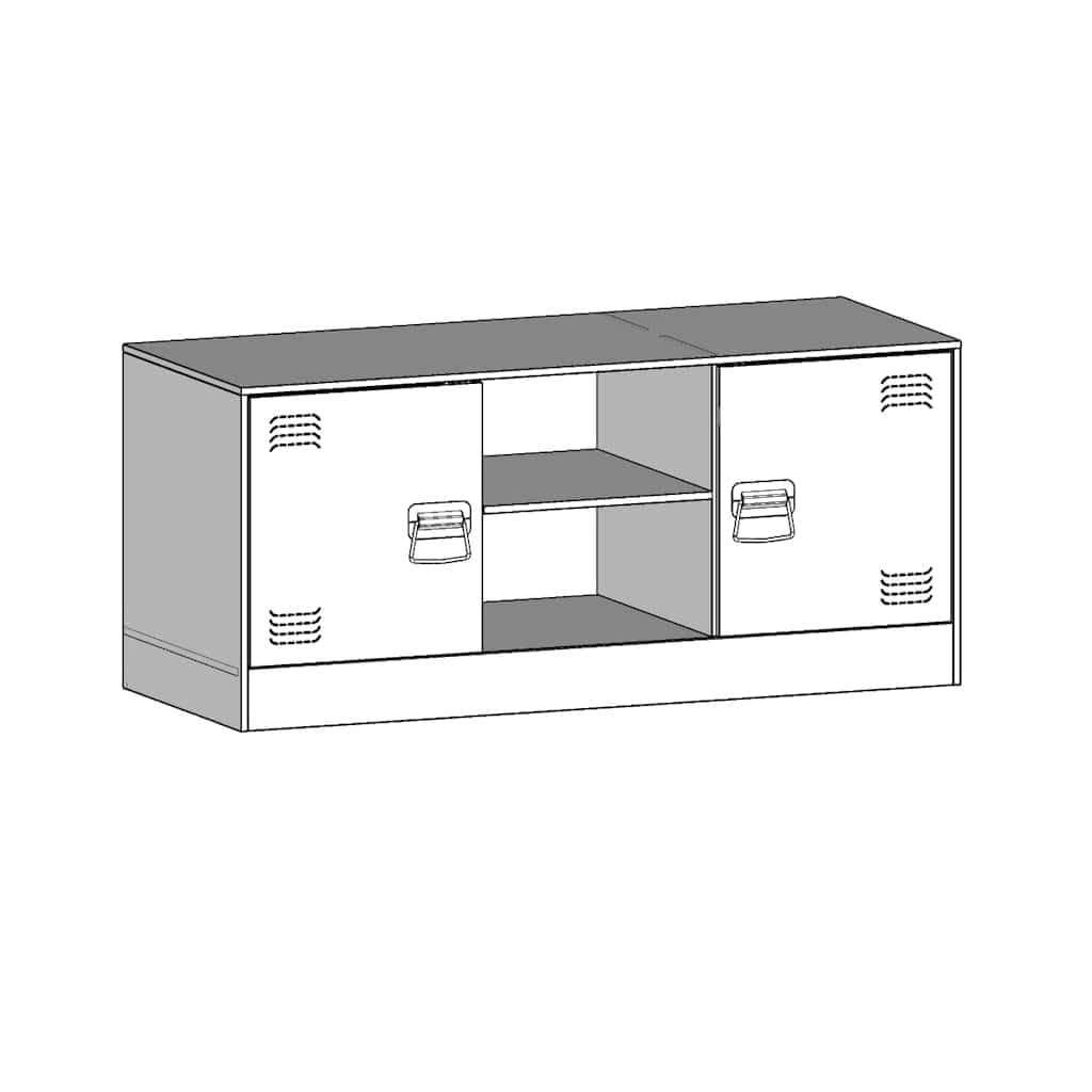 vidaXL Mueble para TV de Acero Amarillo Mostaza 99x39x44 cm