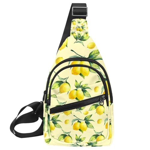 Mochila bandolera impermeable con estampado de notas musicales y correa ajustable cómoda
