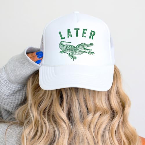 Gorra de camionero Later Gator divertida de 5 paneles con cierre de presión 2