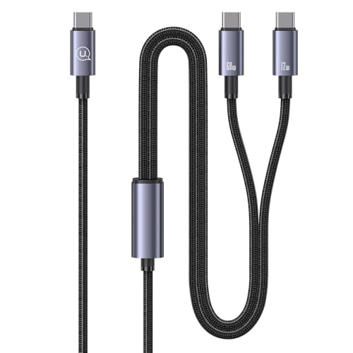 enablink Cable de Carga Multi USB C, 2 en 1 60W+12W Multi Cable de Carga rápida, USB C Cable de Carga 3 A de nailon, Compatible con Teléfono 16/15 / 15 Pro Max/Galaxy S22 / Tabletas, 1.2M