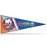 Rico Industries NHL Hockey New York Islanders Primary 12" x 30" Felt Wall Décor Pennant - Great for Home/Bed Room/Man Cave Décor