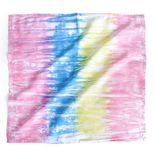 Colorful Tie & Dye Dinner Cloth Napkins, Vibrant Stunning Effects Premium Quality Cotton Linen Perfect For Parties Dinners Weddings Cocktail Christmas Washable & Reusable 20X20 Multi Stripe Tie Dye #TOP3