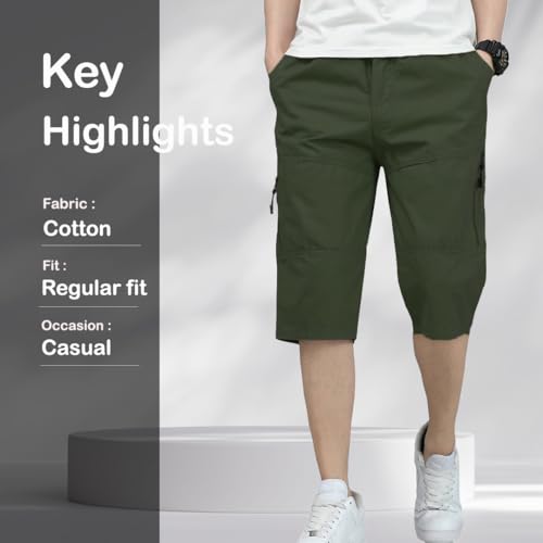 Image of TAGDO Men's Solid Cotton Shorts | Shorts Pant for Men | Shorts for Men (2003)