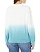 PS Paul Smith Womens Knitted Sweater Crew Neck Happy, Petrol Blue, X-Large