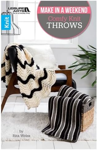 Leisure Arts Make in A Weekend Comfy Knit Throws Book, Knitting Books, Knitting Pattern Books, How to Knit, Patterns, Book, Books and Patterns