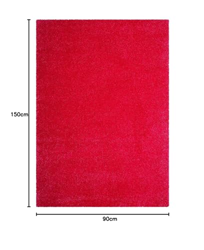 Image of Shanno Carpet Hand Woven Fluffy Shag Carpet Living Room Bedroom Hall with 2 Inch Pile Height Size(2x5 Feet