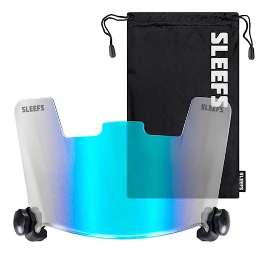 SLEEFS Football Helment Visor [Clear Blue Devil] - Tinted Professional Football Visor/Shield - Fits Youth & Adult Helmets - Includes Quick Visor Clips + Microfiber Travel Bag