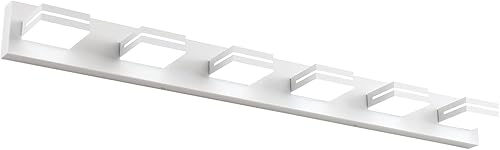 Miniatura 62 de SineRise - Lámpara LED para tocador de baño - Moderna lámpara regulable de acrílico con acabado blanco mate para iluminación de pared sobre el