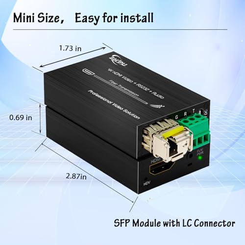 Extensor HDMI de fibra óptica que elimina interferencias a 20km 5