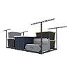 FLEXIMOUNTS 3×6 Overhead Garage Storage Adjustable Ceiling Rack 72 Length x 36 Width x 40 Height Black
