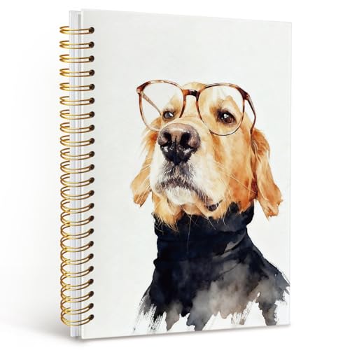 MOFUYU Funny Golden Retriever Notebook Journal Gifts for Women Men,Golden