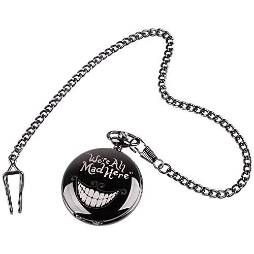 Image of Smooth Pocket Watch Alloy Steel Quartz Roman /Arabic Numerals with 37cm Chain for Father's Day Xmas Best Gifts