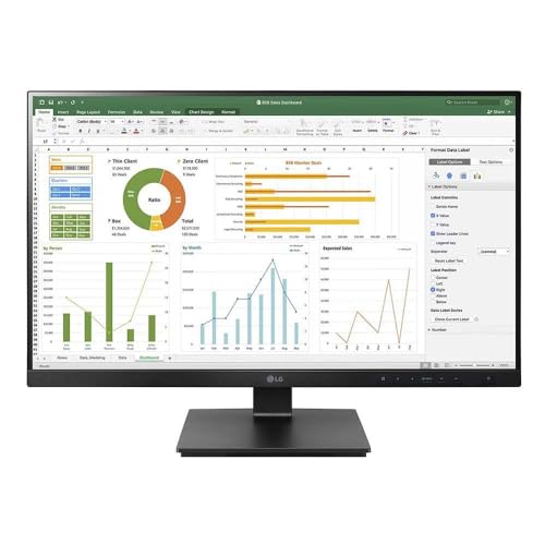 LG LED-Monitor 60 cm 24 23.8 sichtbar 1920 x 1080 Full HD 1080p @ 75 Hz IPS 250 cd/m² 5 ms HDMI DVI-D DisplayPort Lautsprecher Mattschwarz