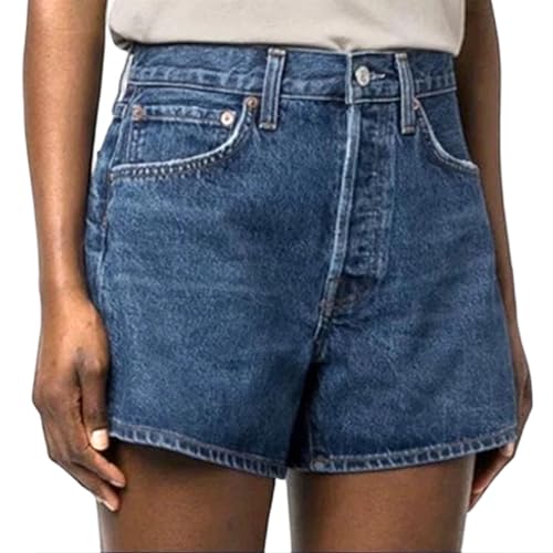 Short en jean Y2k taille haute pour femme en denim extensible confortable