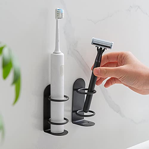 2 Pack Electric Toothbrush Holders Stick On The Wall Electric Metal Tooth Brushing Holder Wall Mounted Bathroom Organizer… #TOP2