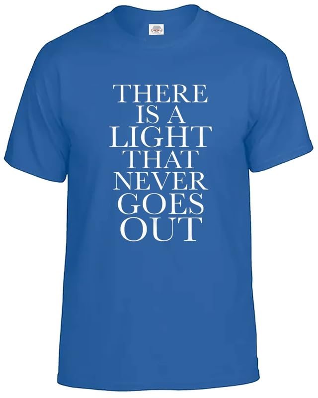Darkwear T-shirt Morrissey There is A Light The Smiths pour homme S à 5XL, Imprimé bleu roi et blanc, XXL