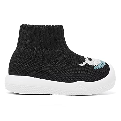 Image of Eashi Baby Boy Girl Non-Skid Indoor Infant Walking Shoes Breathable Warm Elastic Sock Shoes with Memory Sole Protect Toes Outdoor Sneakers