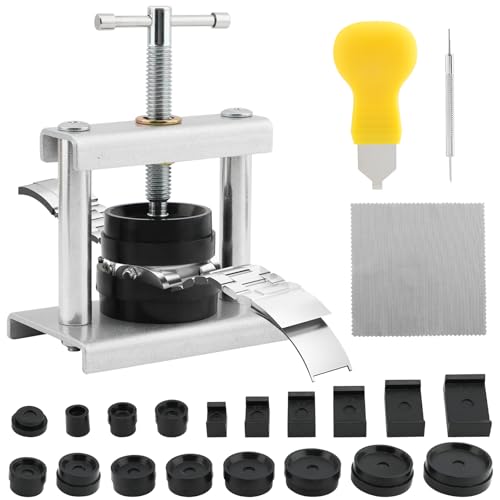 HOUSEEN Watch Press Tool Set, 21PCS Back Case Closer for Closing The Cover, Watch Battery Replacement, Watch Opener Remover, Repair Kit for Watches with a Pry Opening