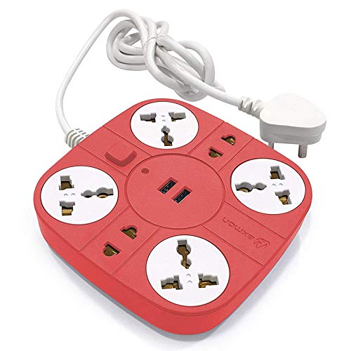 Buy Axmon Extension Board with USB Port [FIRE Resistant] [6 Socket 2