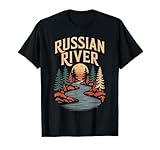 Camiseta Ruso Río Ruso Retro Minimalista Río Ruso Camiseta