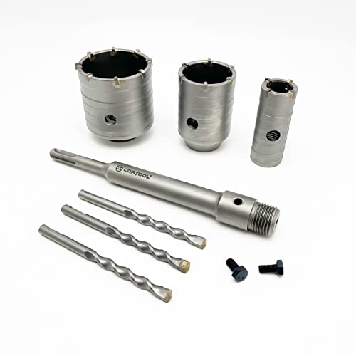 CORTOOL Hole Saw Kit for SDS Plus Hammer Drills 1.2' 2' 2.6' (65...