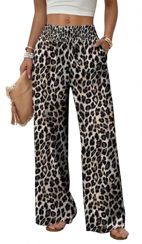 Sampeel Leopard Print Wide-Leg Palazzo Pants