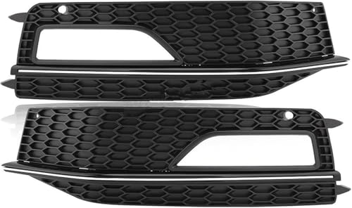 Grille de feu antibrouillard pour Audi S4 S-Line 12-15 noire avec jonc chromé