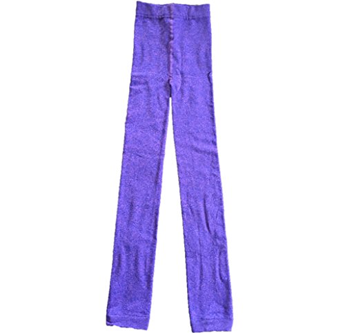 Sweetcakes Girl's Fleece-Lined Footless Tights, 1 Pair, L/XL (14-16), Purple2