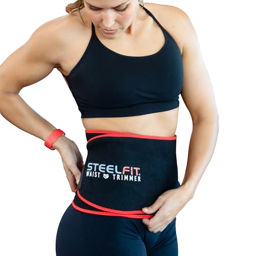 SteelFit Waist Trimmer Belt Adjustable LatexFree Neoprene Sweat