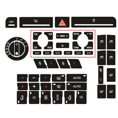 Autocollant bouton voiture A4 B6 B7 reparez les commandes effacées