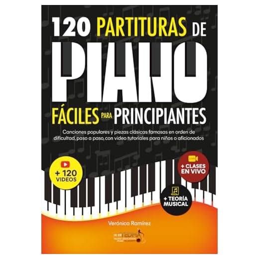 120 Partituras de Piano Fáciles Para Principiantes: Canciones Populares y Piezas Clásicas Famosas en Orden de Dificultad, Paso a Paso, con Video Tutoriales Para Niños o Aficionados