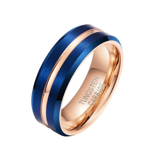 Anillo mujer compromiso Wycian de tungsteno de 8 mm regalo ideal para hermana