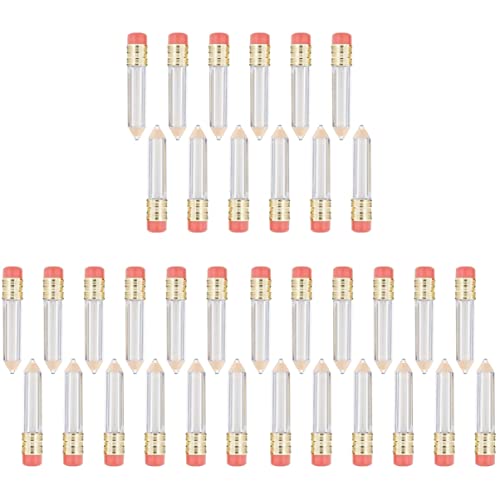 Frcolor 36 Pcs Empty Lip Gloss Tubes Creative Pencil Shaped Clear Mini Refillable Lip Oil Bottles For Women Girl Diy Cosmetics Lip Oil #TOP16