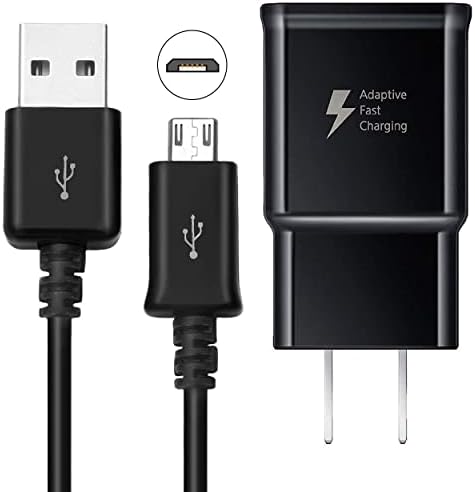 Samsung Adaptive Fast Charging Wall Charger with 5 Feet/1.5 Meter Micro USB 2.0 Cable Kit Set Compatible with Samsung Galaxy S7/S7 E/S6/S6 E/Note5/4 /S4/S3/MP3 and Others