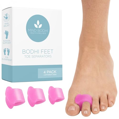 Mind Bodhi Toe Separators/Toe Spacers (4-Pack) - For Men &amp; Women - Pink