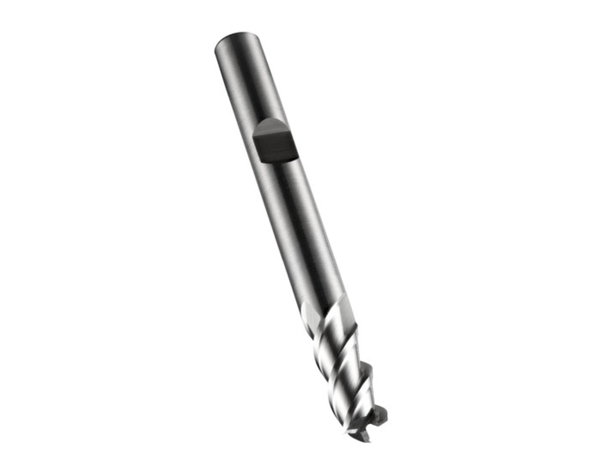 Dormer C2995.0 Shank End Mill, Bright Coating, Cobalt High Speed Steel PM, 5 mm Head Diameter, 13 mm Flute Length