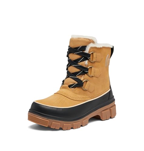 SOREL Women's Tivoli V Waterproof Boot - Curry, Black - 9