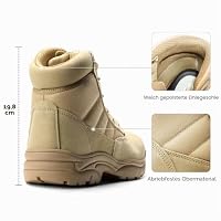 NORTIV 8 Herren Militärische Taktische Arbeitsstiefel,Size 40,Sand – Ansicht 4