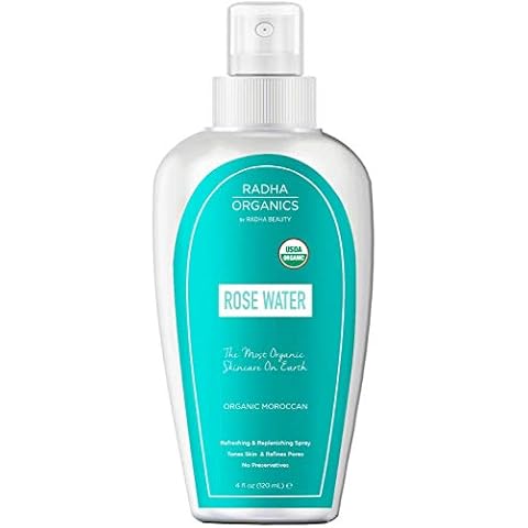 Radha Beauty Rose Water Toner and USDA Organic 100% Pure Moroccan Rosewater 118mL Cover