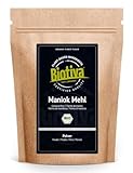 Biotiva Harina de mandioca 2000g (2x1000g) - sustituto de la harina sin gluten - alto contenido en almidón - ideal para pan y panecillos - 100% vegano - controlado y envasado en Alemania