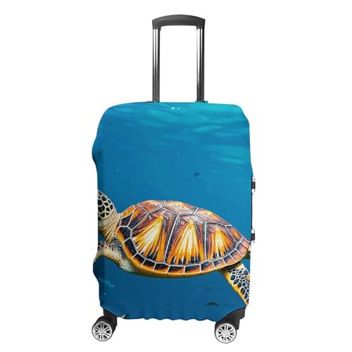 Animals Sea Turtles Luggage Cover, Elastic Luggage Protector Fits 19-32in Suitcases, Washable & Anti-Scratch Suitcase Cover for Men Women L