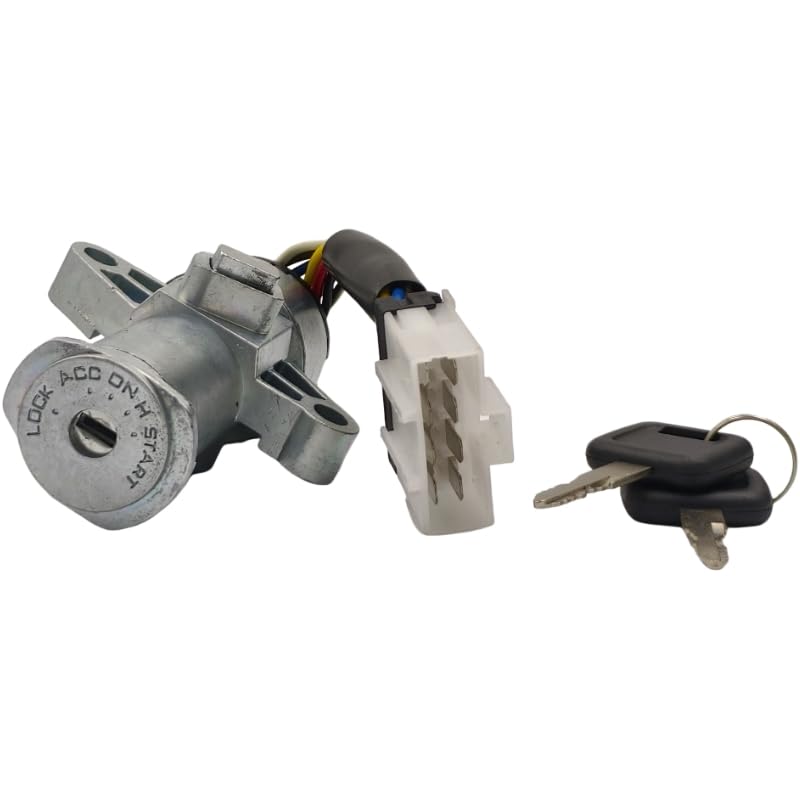 Yatang Car Lock Cylinder Set 1-79138199-4 Ignition Switch For ISUZU FRR FTR FVR FVZ - Black Manual Push Button Ignition Switch