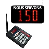🔴【Afficheur Fil d'Attente】 : 3 Chiffres | Langue du système : Français | Son standard : Dingdong~Numéro xxx~ | Dimensions : 29 x 15.5 x 4 cm | Taille des chiffres : 10 x 4,5 cm | Visibilité : 50~60 mètres | Volume : 0-20, peut être mis en mode muet | Alimentation électrique : 5V