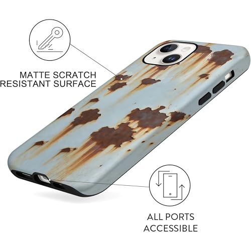 Coque iPhone 15 rouille industrielle antichoc pour vos déplacements et sorties