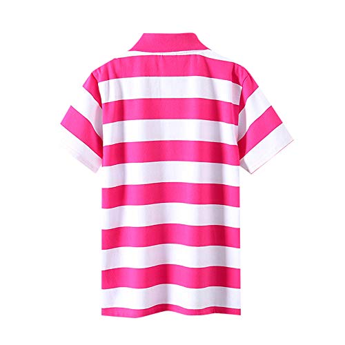 Image of Hopscotch Boy's Cotton Regular Fit Stripe Print Polo T-Shirt